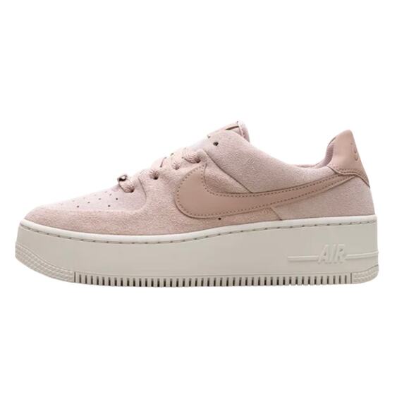 Nike Shoes - Nike Air Force 1 Sage Low Suede Pink Platform Sneakers Size 8